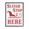 Stupell Industries Sleigh Stop Here Christmas Landing Sign Framed Giclee Art